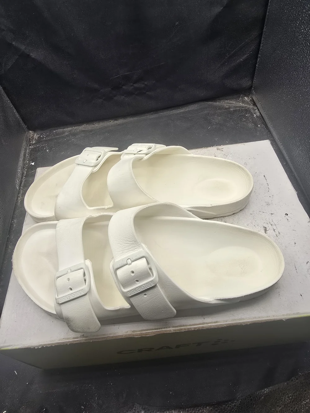 Birkenstock White Double-Strap Men's Slip-On Sandals